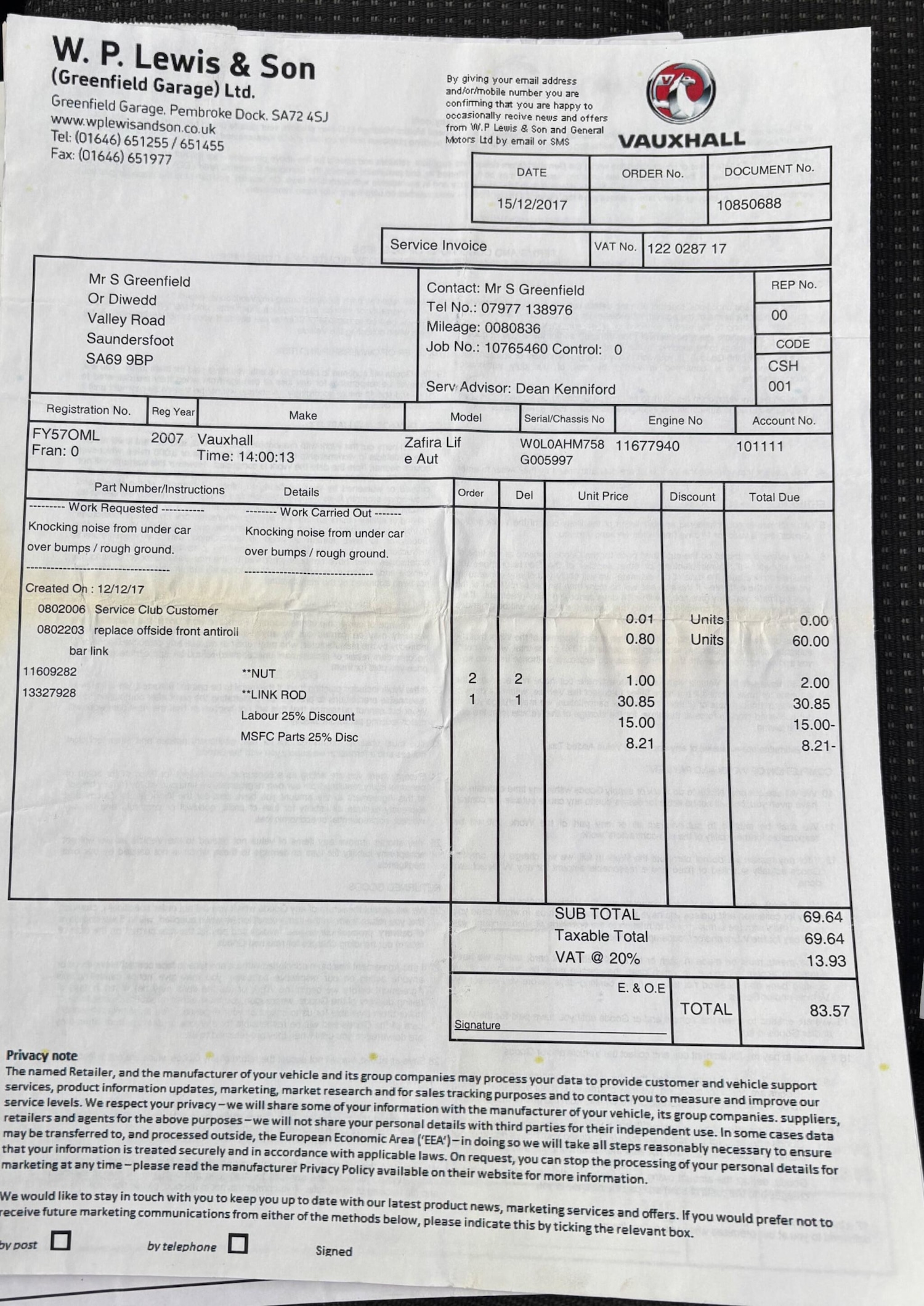 Used Vauxhall Zafira 2007 for sale - 78141398: Photo 53