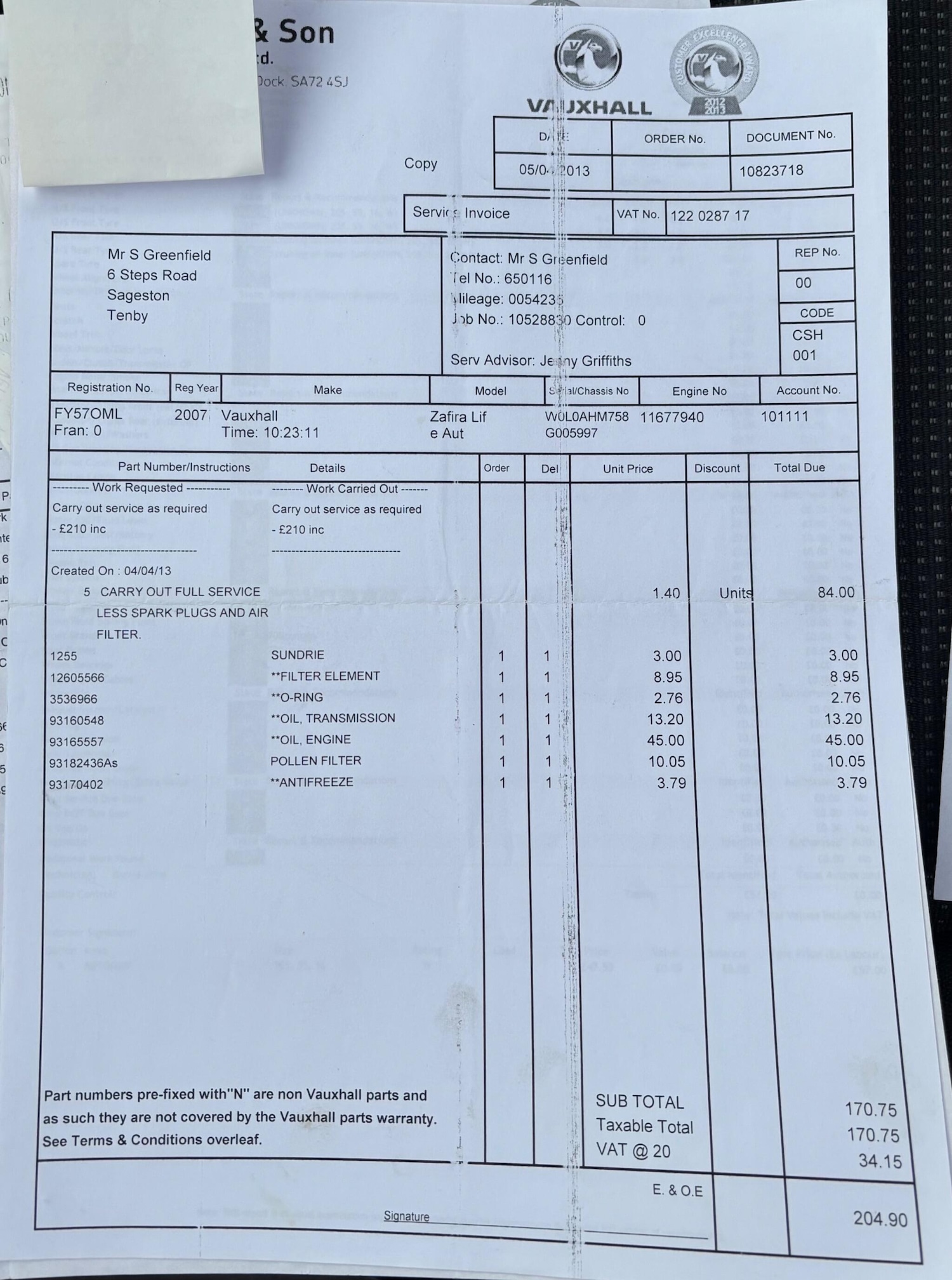 Used Vauxhall Zafira 2007 for sale - 78141398: Photo 55