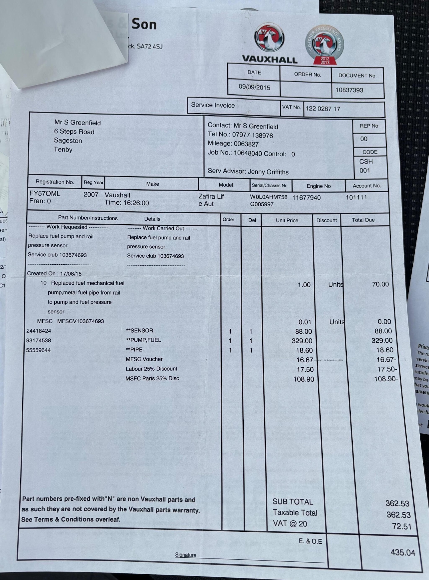 Used Vauxhall Zafira 2007 for sale - 78141398: Photo 57
