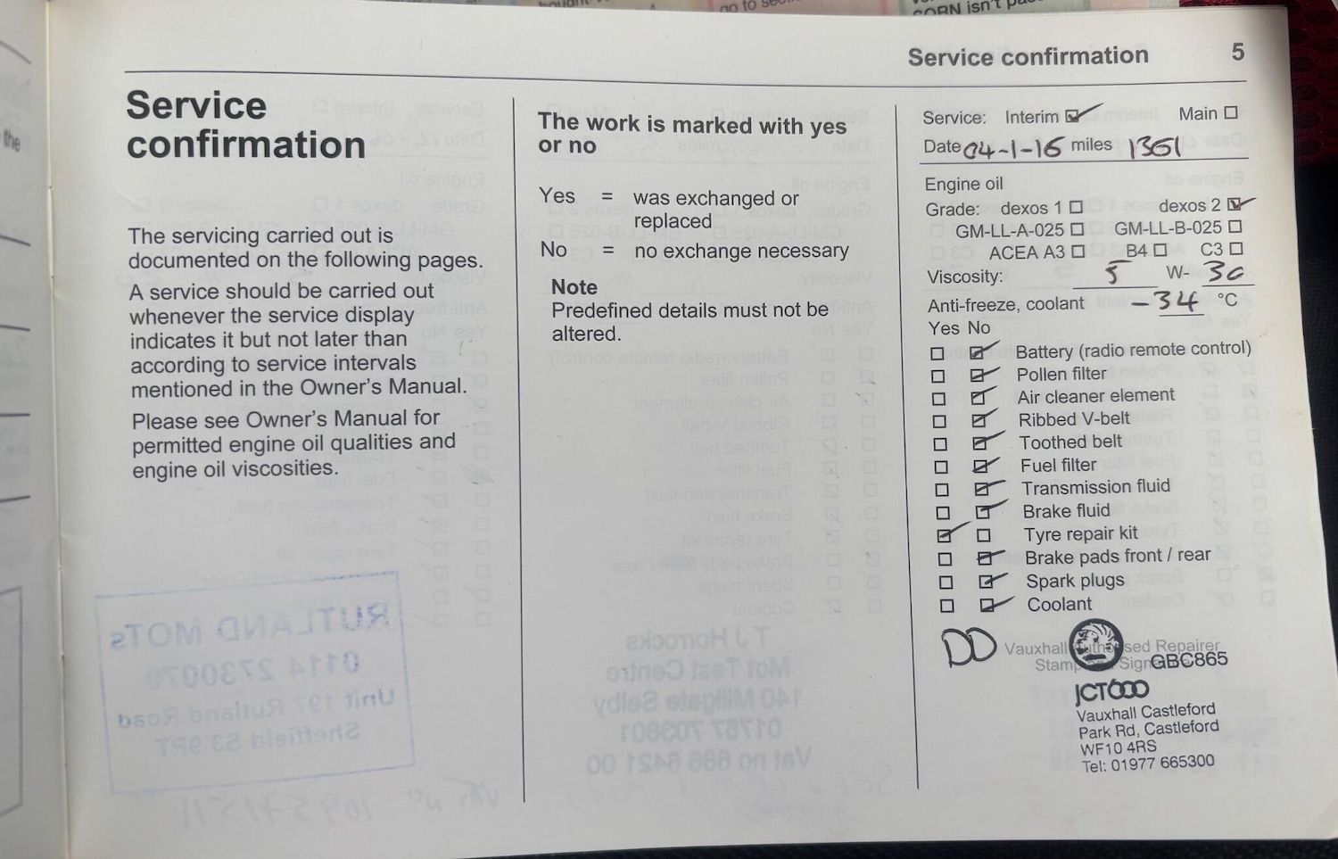 Used Vauxhall Zafira for sale - 77550105: Photo 35