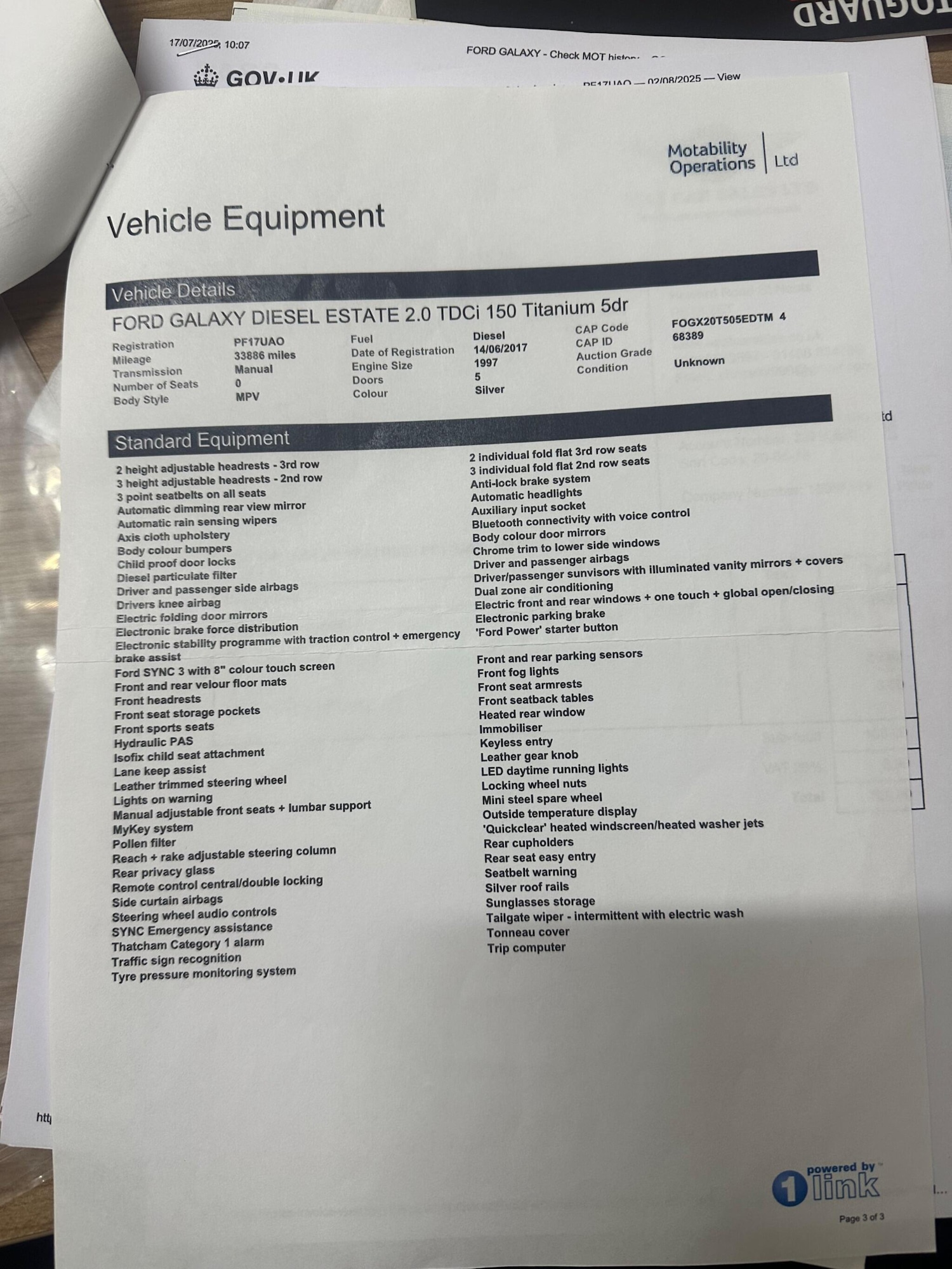 Used Ford Galaxy 2017 for sale - 75508331: Photo 76