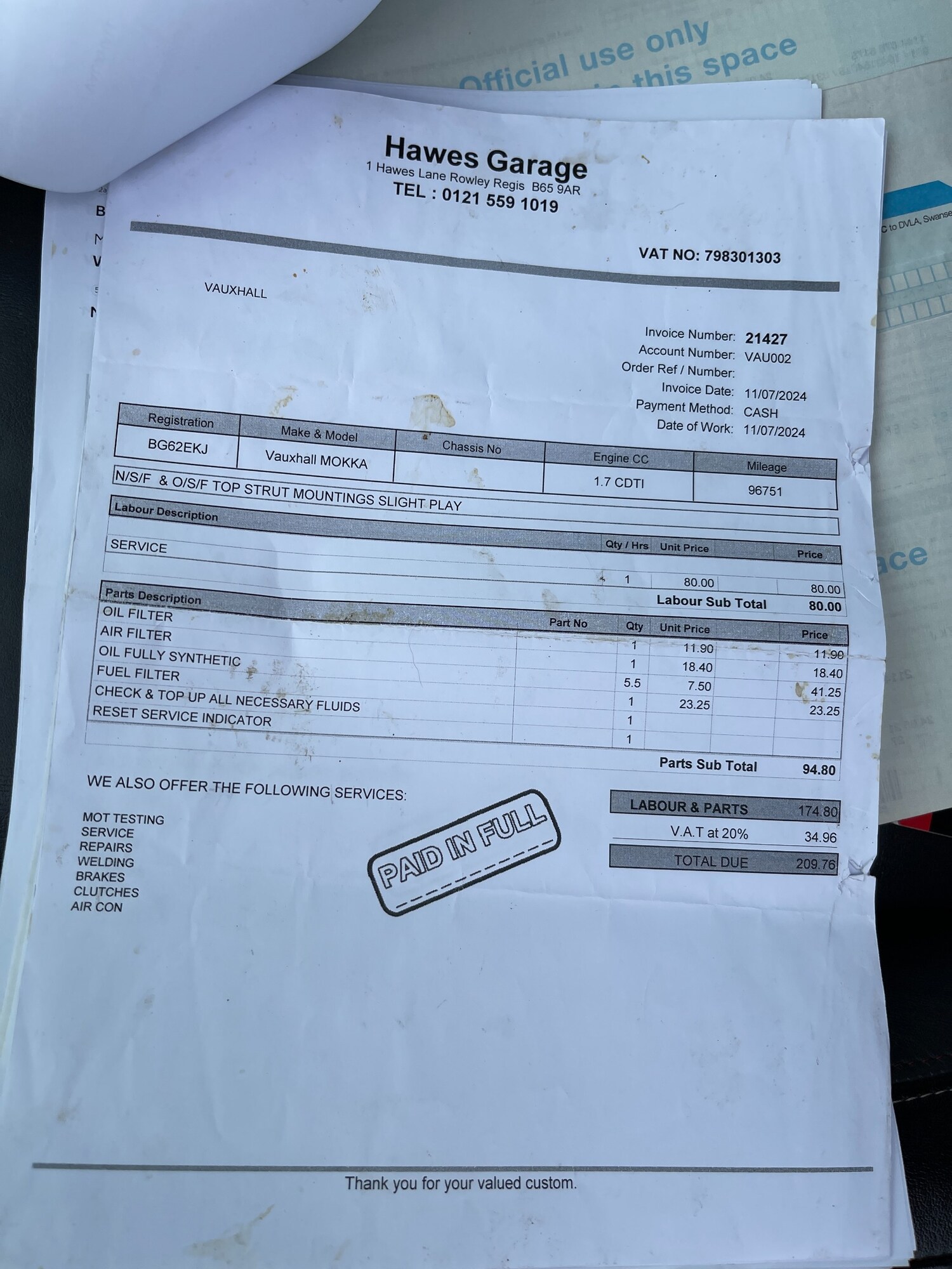 Used Vauxhall Mokka 2012 for sale - 75124050: Photo 63