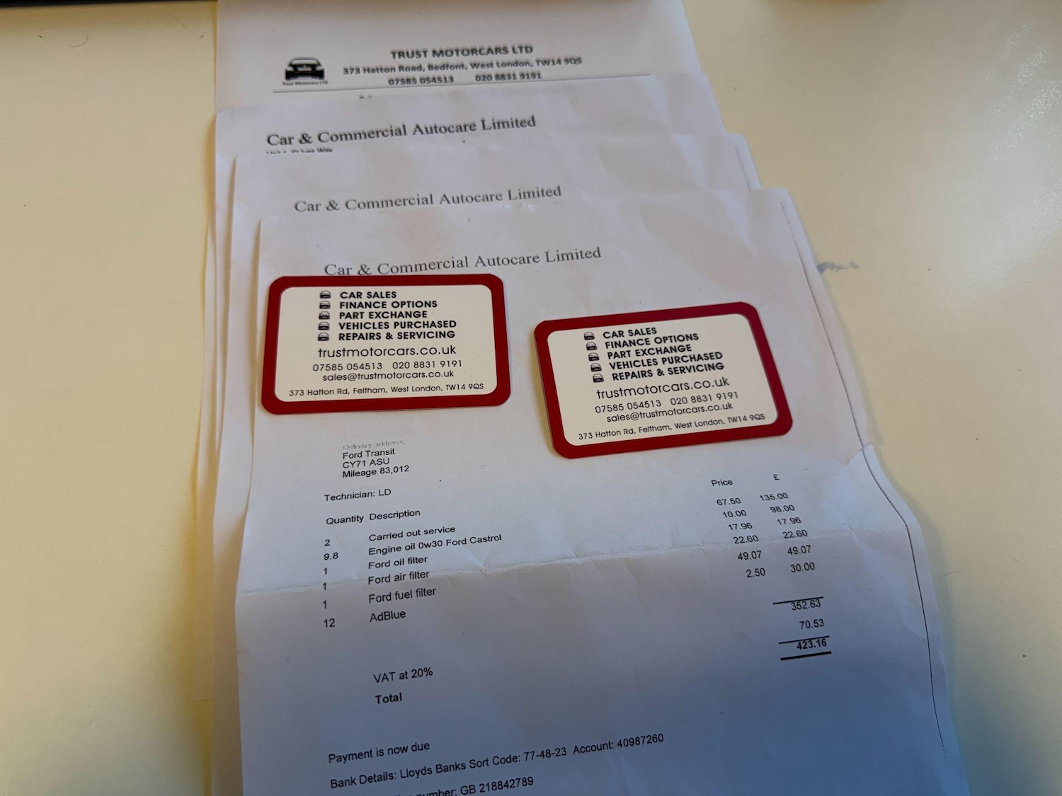 Used Ford Transit Custom for sale - 77753728: Photo 12