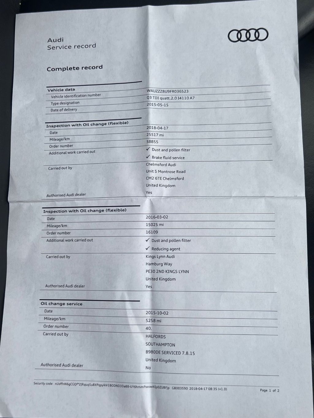 Used Audi Q3 2015 for sale - 77697859: Photo 28