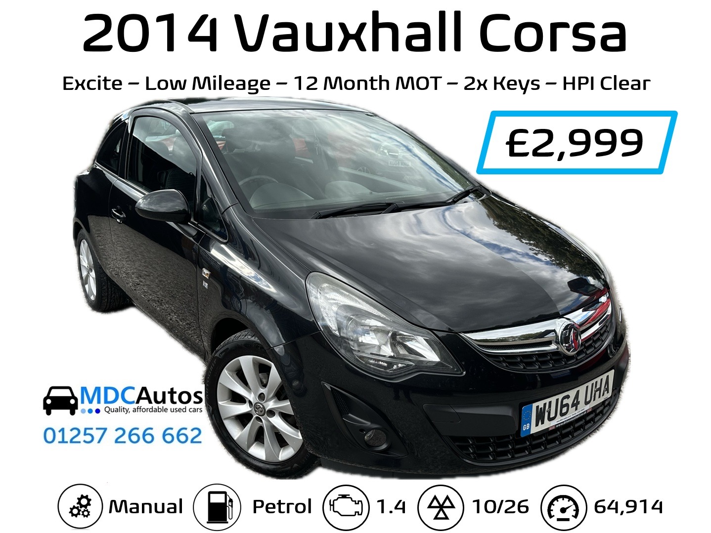 Used Vauxhall Corsa 2014 for sale - 76077495: Photo 12