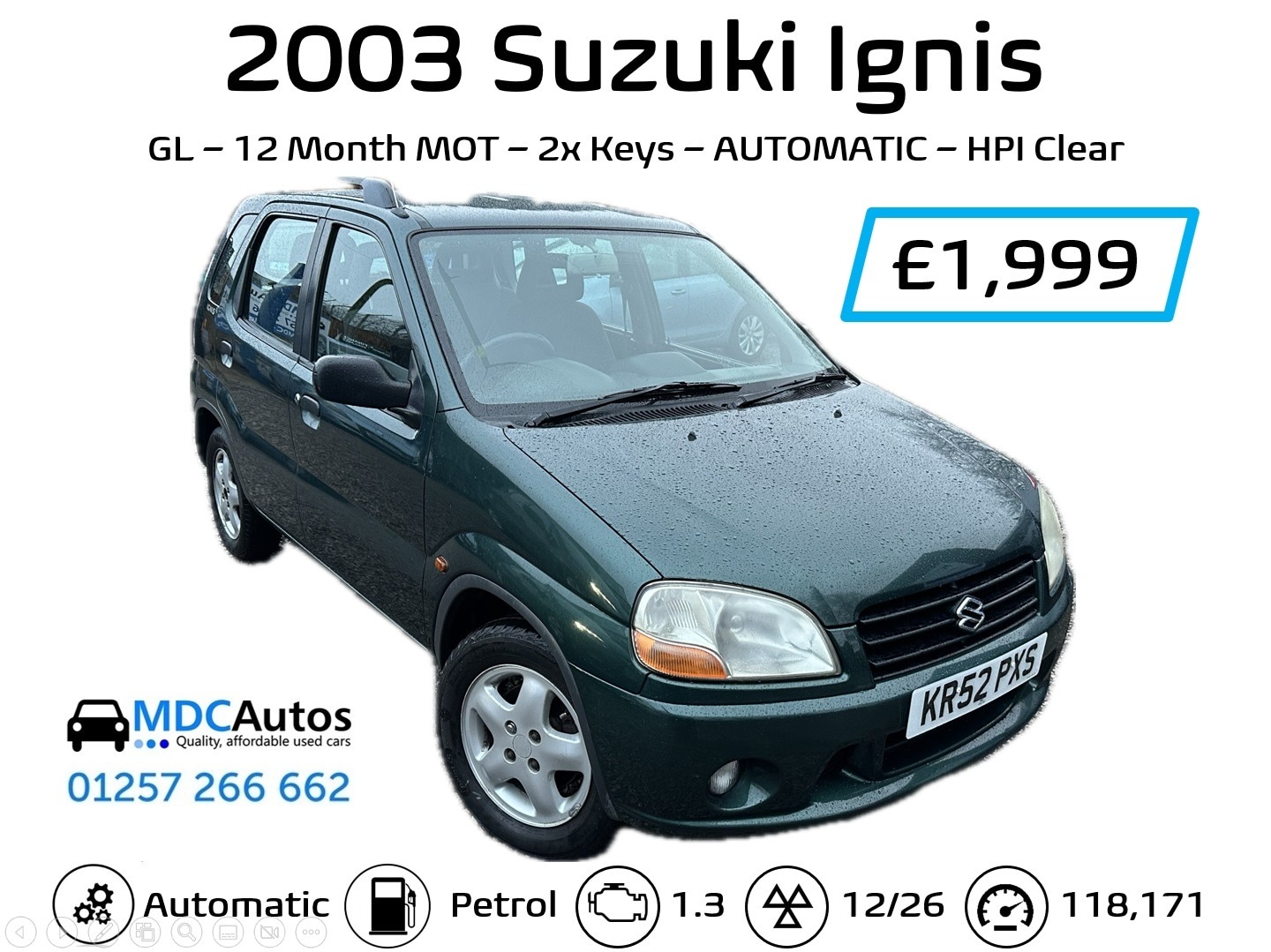 Used Suzuki Ignis 2003 for sale - 77000886: Photo 13
