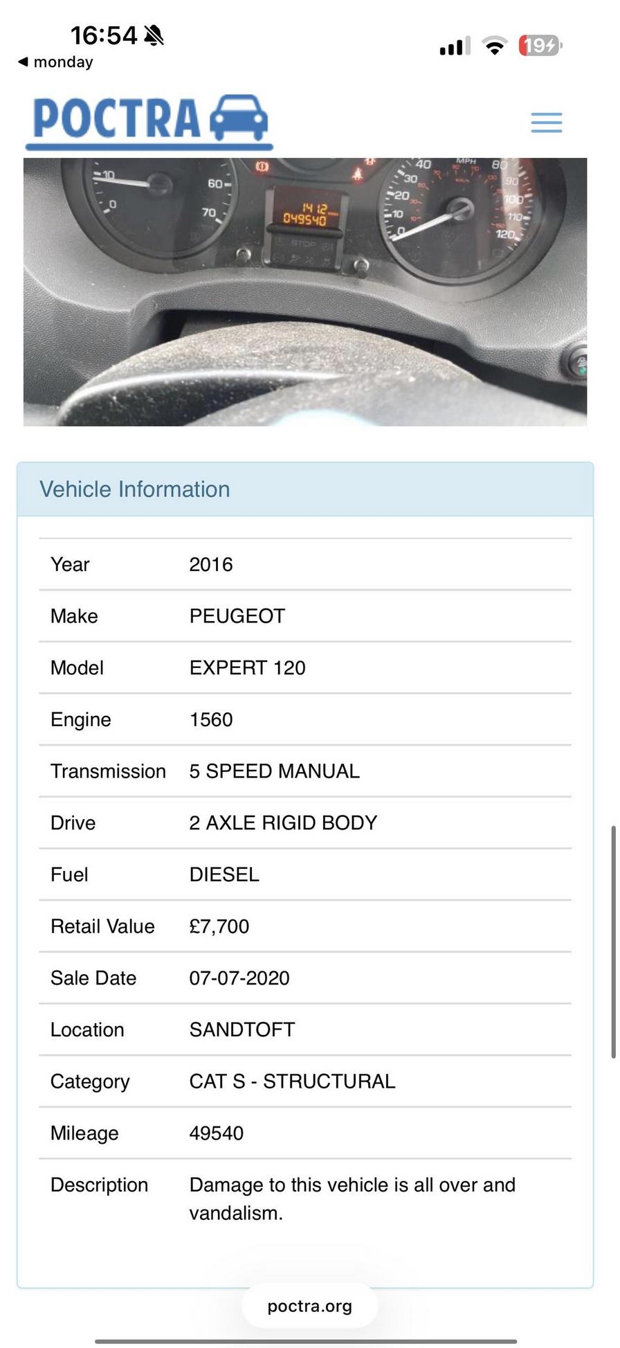 Used Peugeot Expert 2016 for sale - 77333677: Photo 23