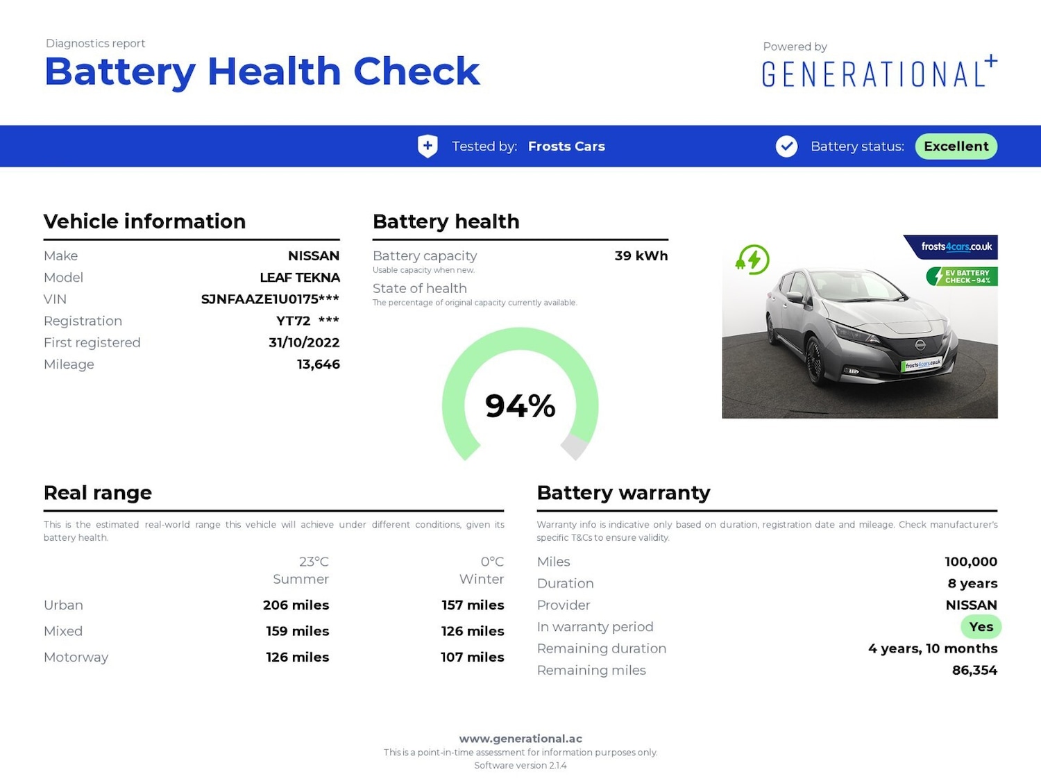 Used Nissan Leaf 2022 for sale - 77959859: Photo 2