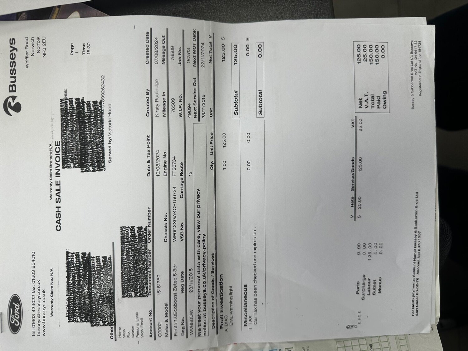 Used Ford Fiesta 2015 for sale - 78019629: Photo 7