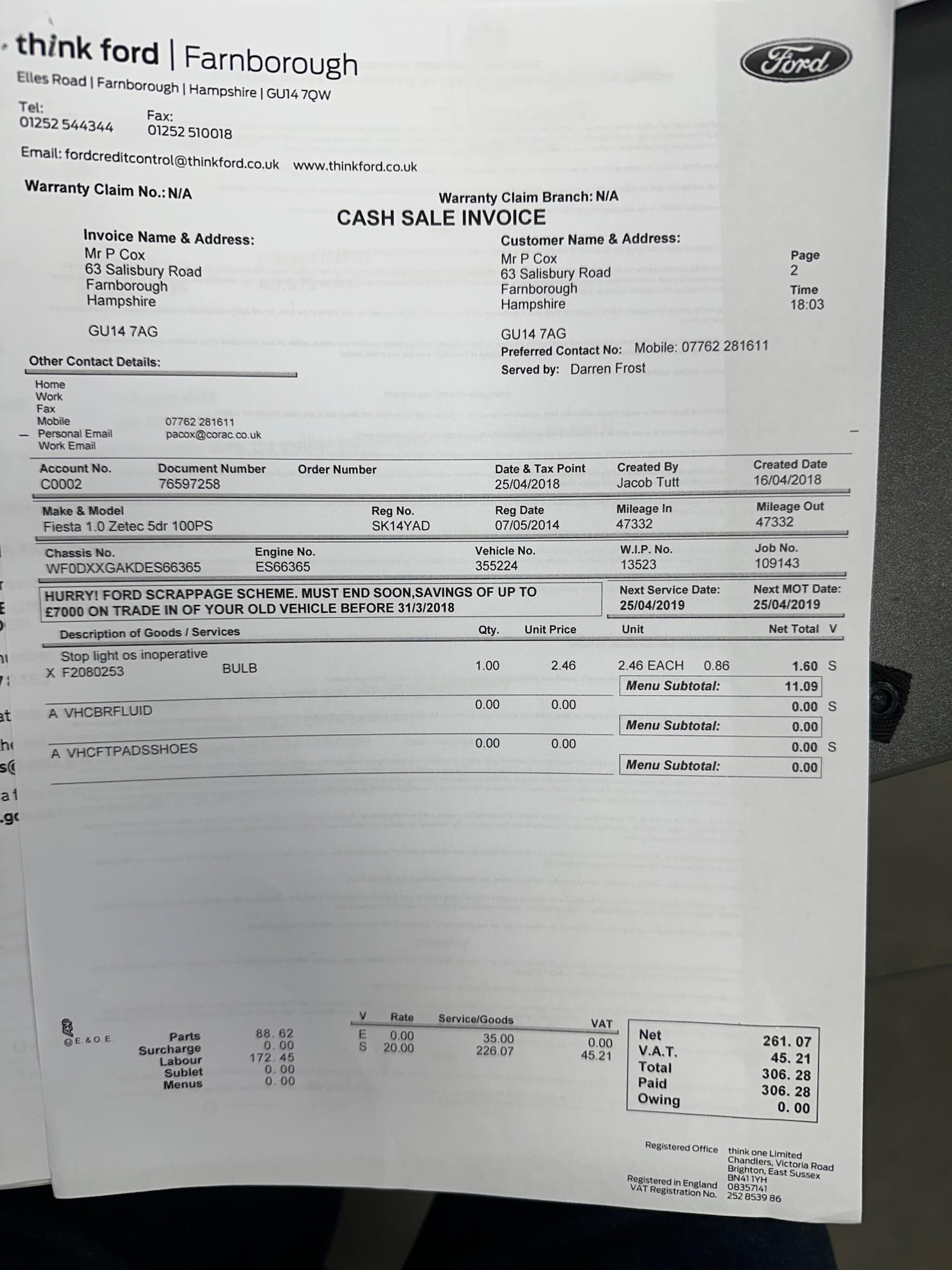 Used Ford Fiesta 2014 for sale - 76432523: Photo 39