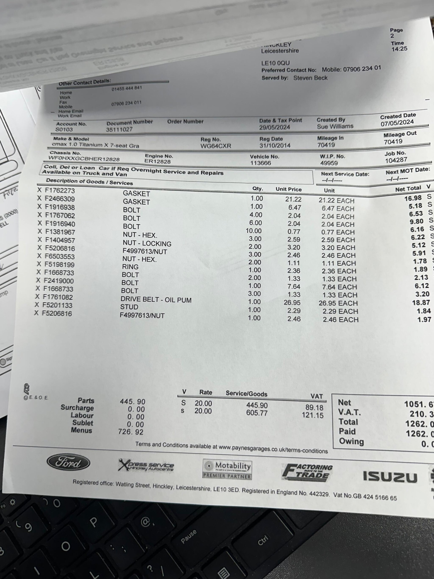 Used Ford Grand C-Max for sale - 78007668: Photo 16