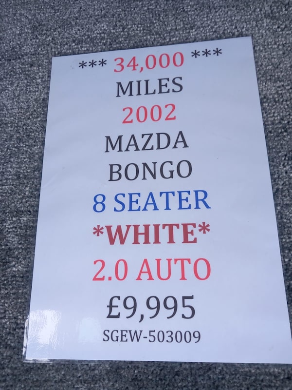Used Mazda Bongo 2002 for sale - 76206139: Photo 26