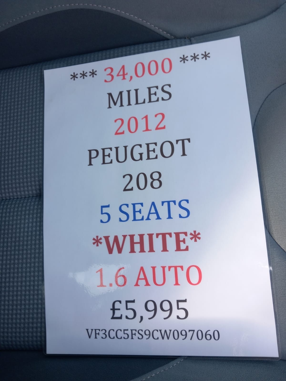 Used Peugeot 208 2012 for sale - 76401956: Photo 10