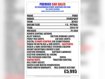 Used Ford Ecosport 2017 for sale - 76209036: Photo