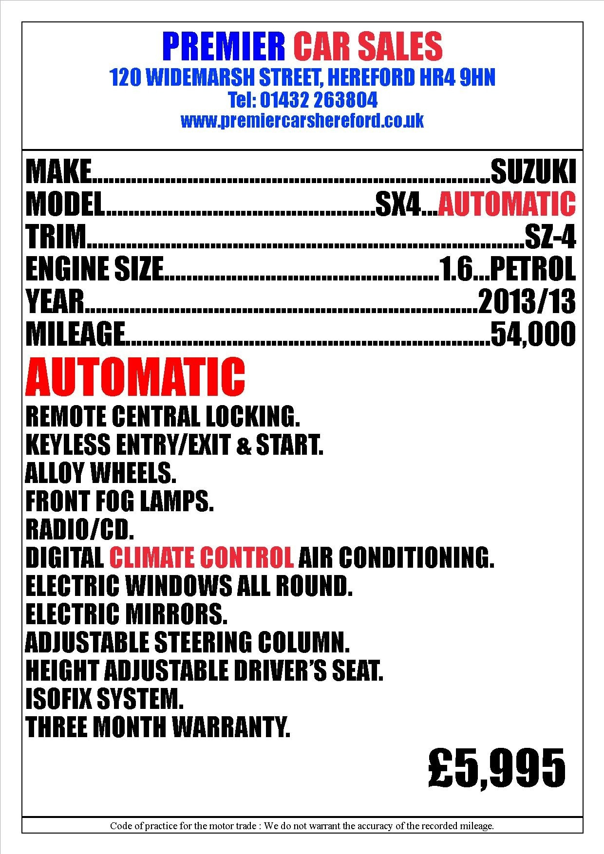 Used Suzuki SX4 2013 for sale - 76566237: Photo 1