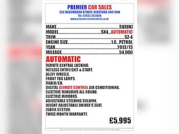 Used Suzuki SX4 2013 for sale - 76566237: Photo