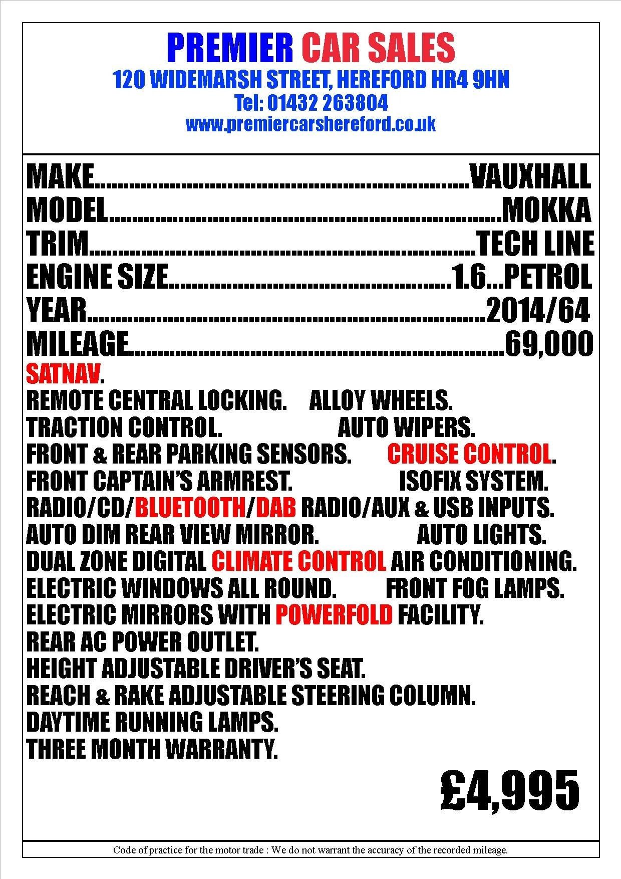 Used Vauxhall Mokka 2014 for sale - 76722368: Photo 1