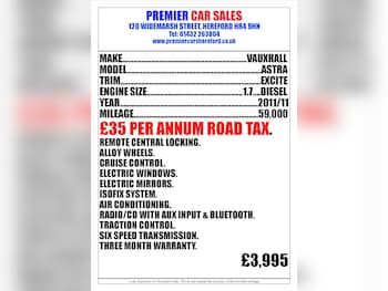 Used Vauxhall Astra 2011 for sale - 76265383: Photo