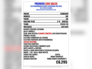 Used Subaru XV 2013 for sale - 75594352: Photo