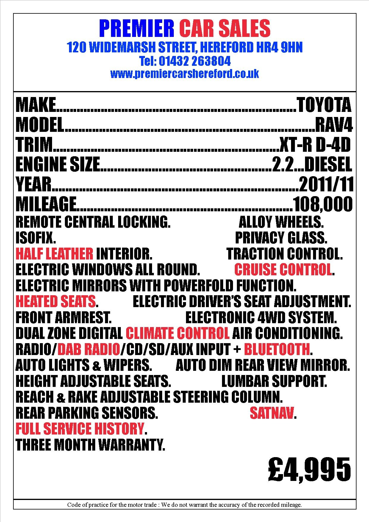 Used Toyota RAV4 2011 for sale - 76066874: Photo 4
