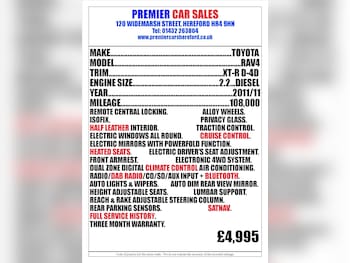 Used Toyota RAV4 2011 for sale - 76066874: Photo