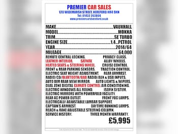 Used Vauxhall Mokka 2015 for sale - 78800945: Photo