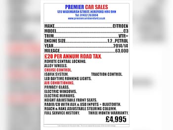 Used Citroen C3 2015 for sale - 75466458: Photo