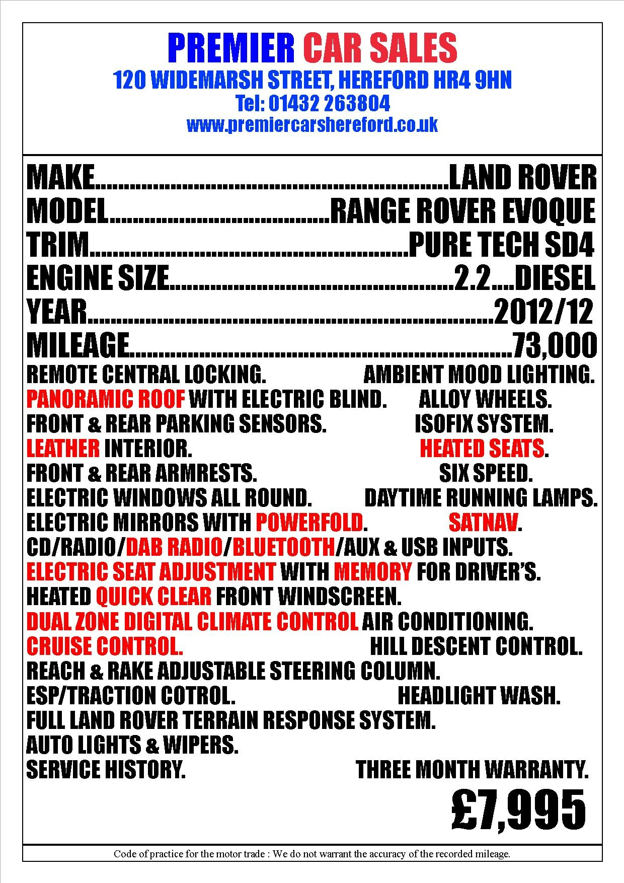 Used Land Rover Range Rover Evoque 2012 for sale - 77651090: Photo 4