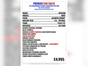 Used Nissan Juke 2012 for sale - 76221974: Photo