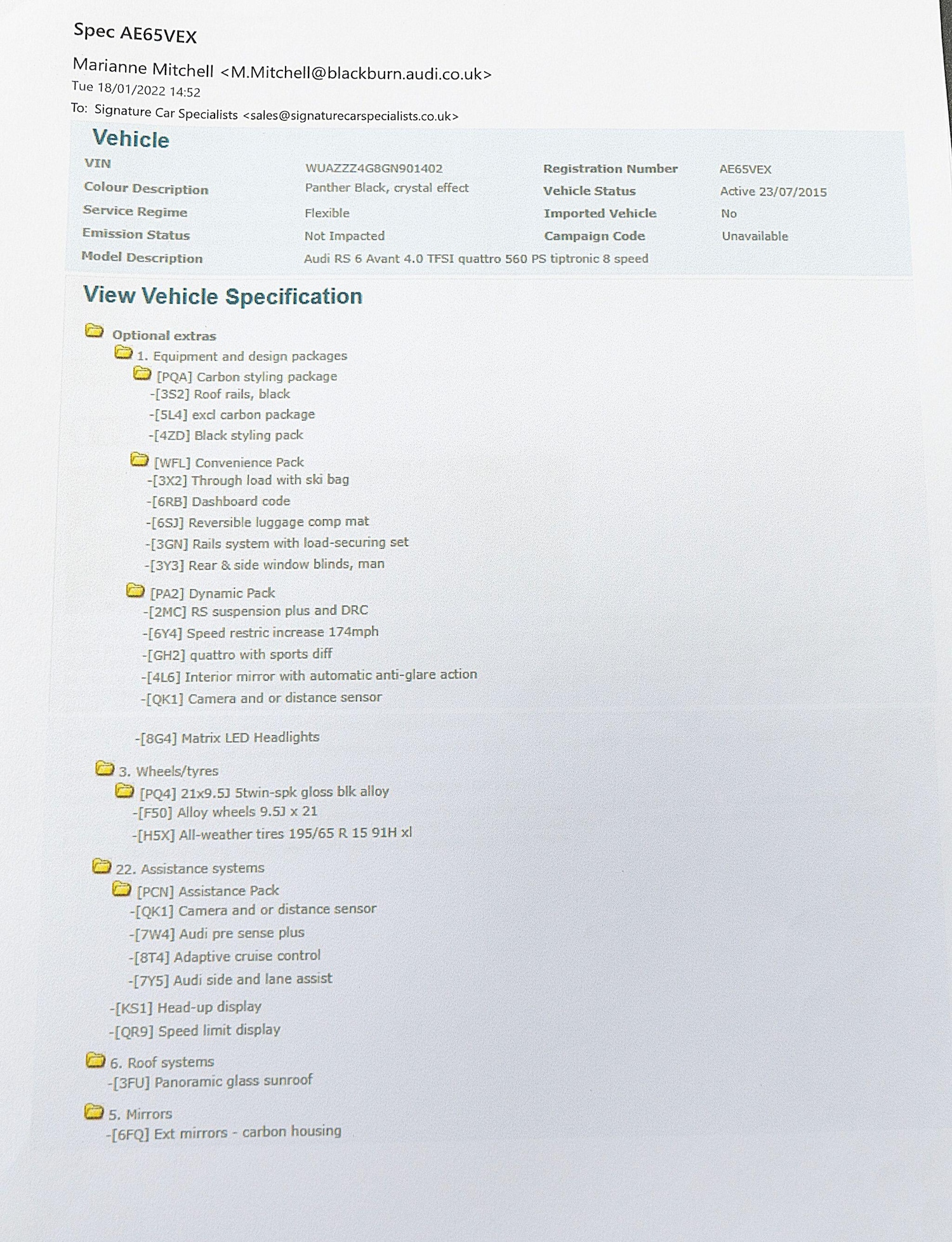 Used Audi RS6 2015 for sale - 76549782: Photo 90