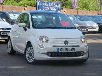 2016 (16) - 2016 Fiat 500 1.2 Lounge 3dr Petrol Manual in White Metallic.