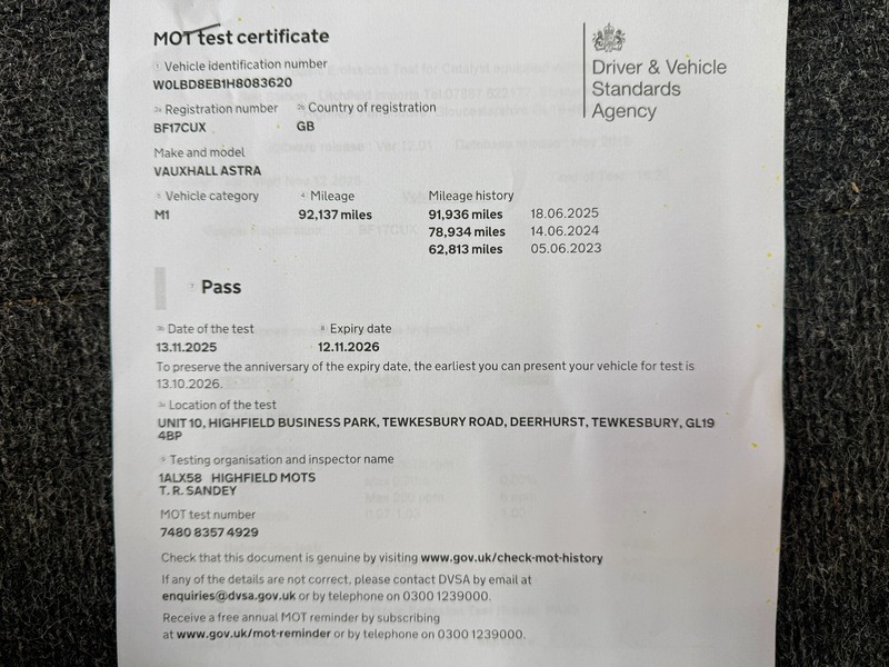 Used Vauxhall Astra 2017 for sale - 76798927: Photo 12