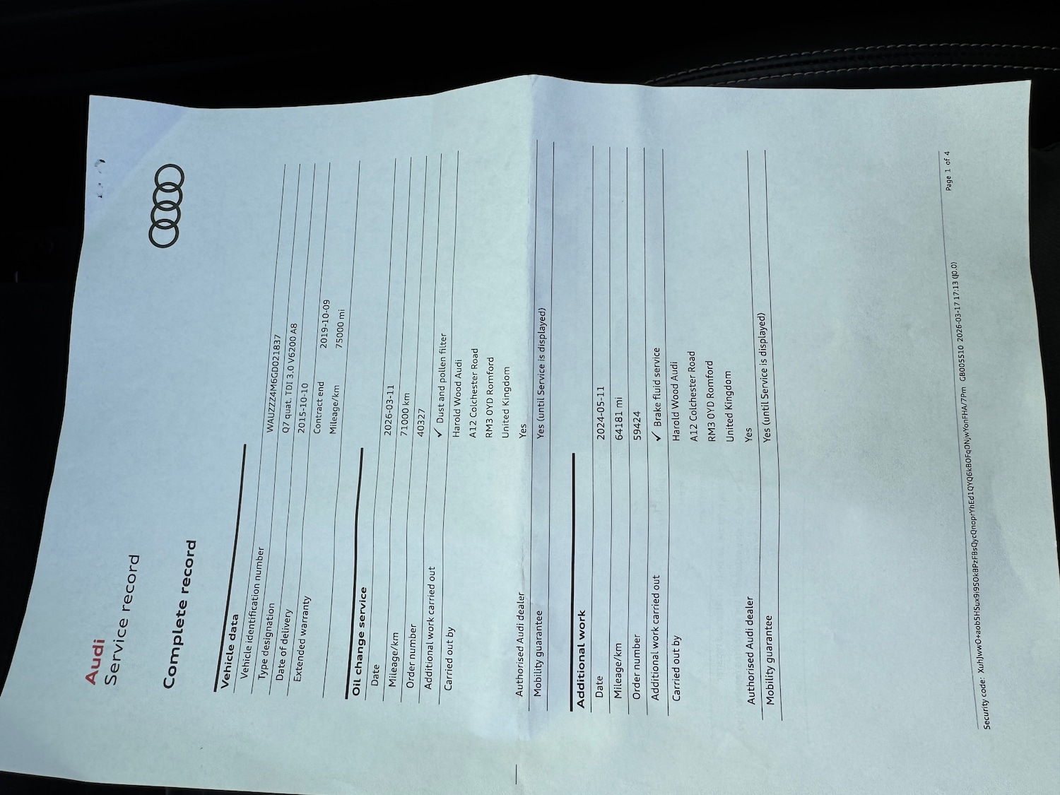 Used Audi Q7 2015 for sale - 78029107: Photo 46