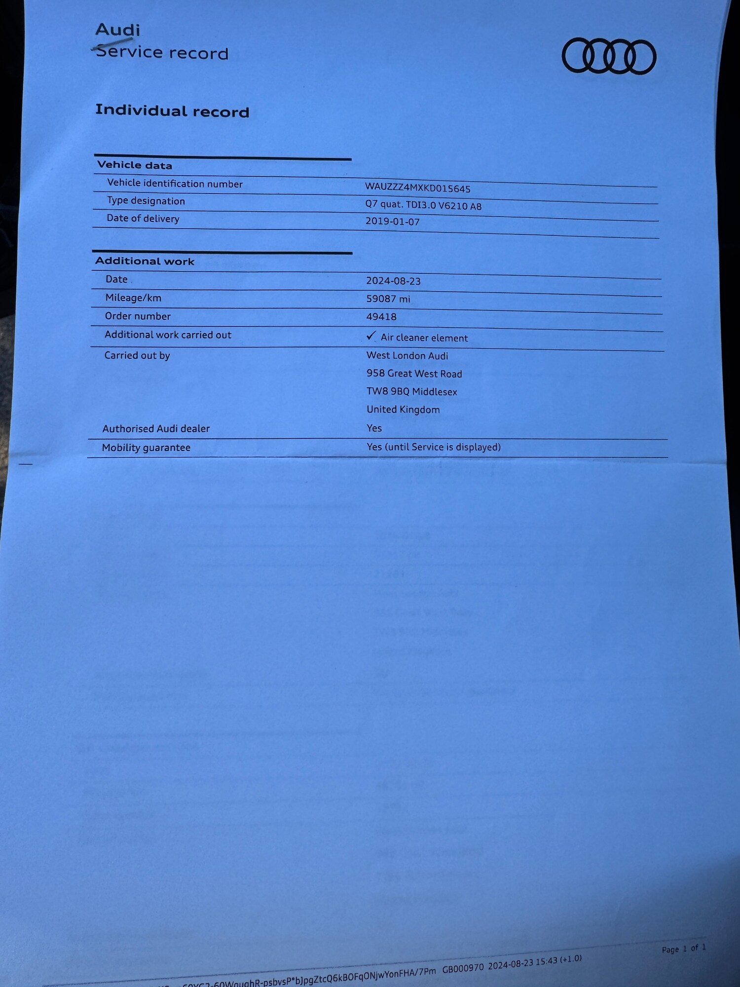 Used Audi Q7 2019 for sale - 76557802: Photo 47