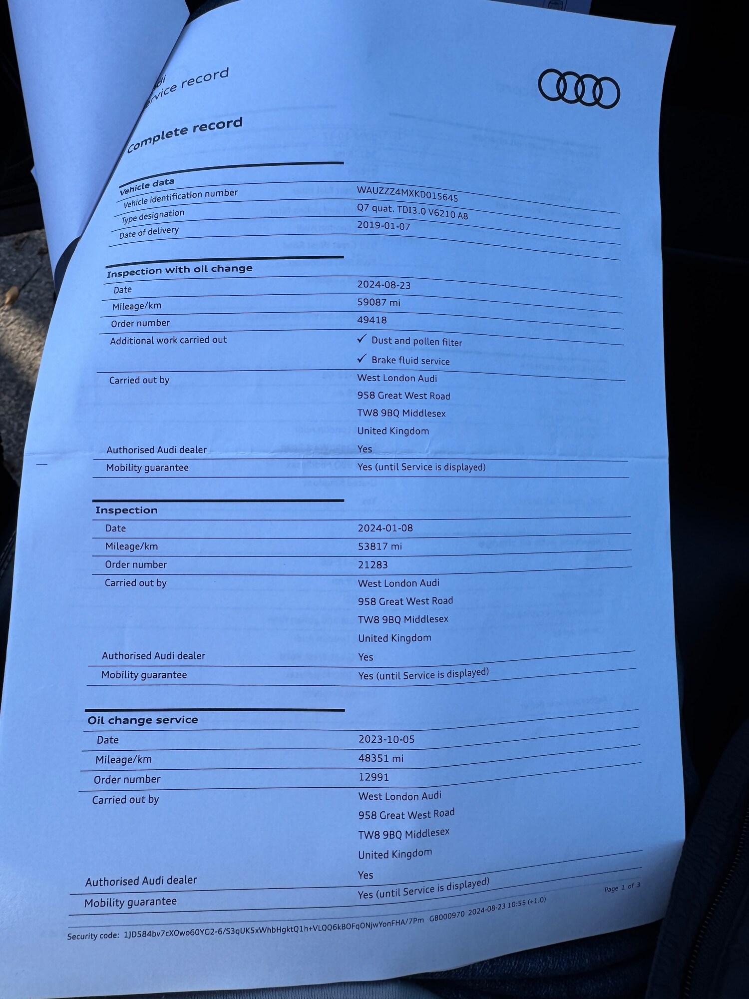 Used Audi Q7 2019 for sale - 76557802: Photo 48