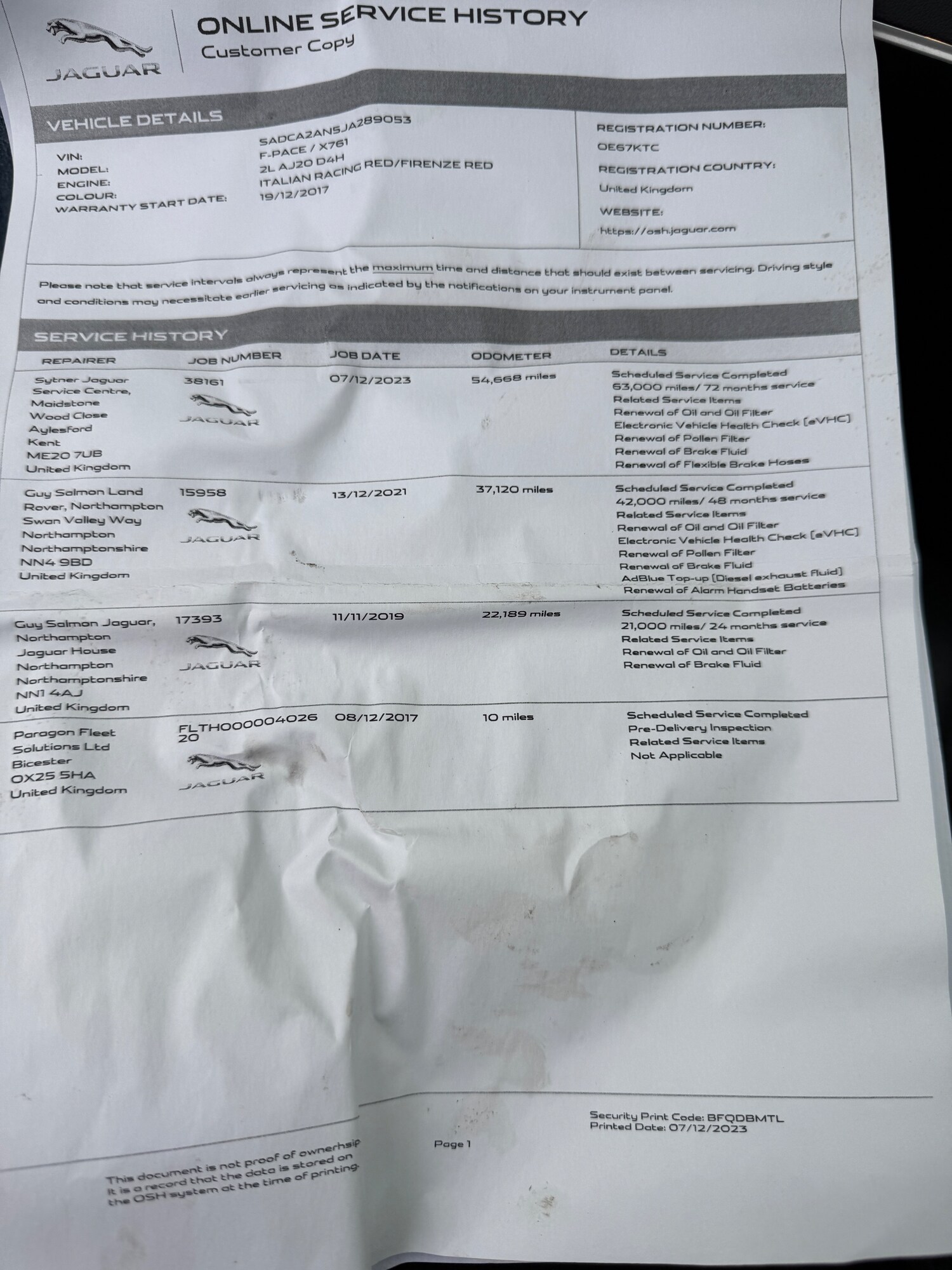 Used Jaguar F-Pace 2017 for sale - 76416485: Photo 46