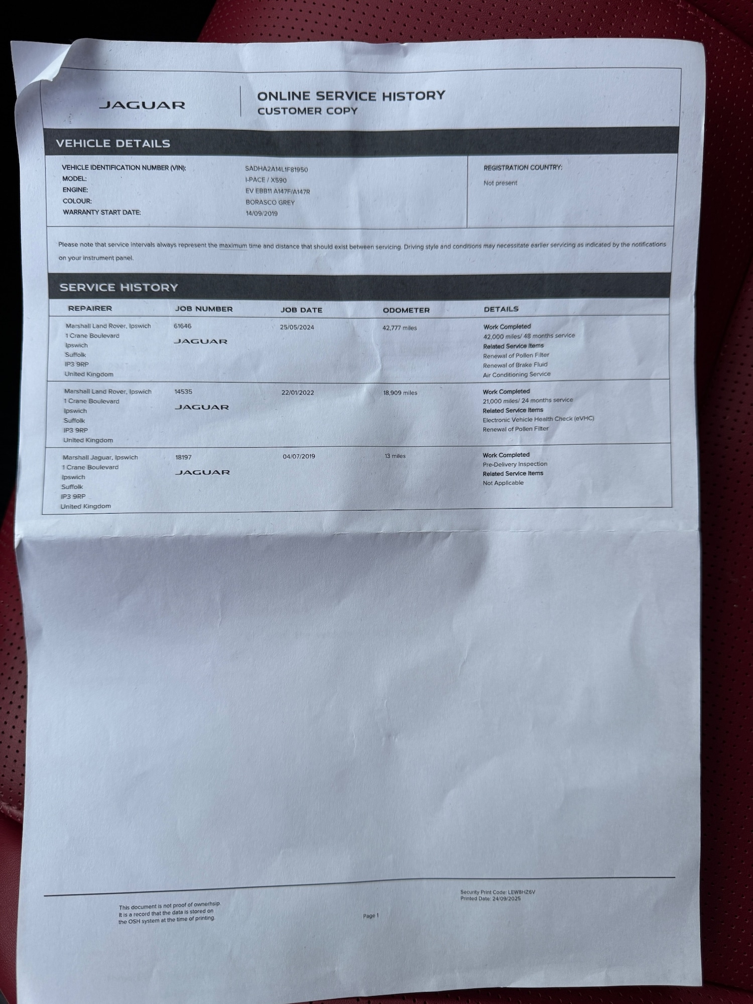 Used Jaguar I-Pace 2019 for sale - 76569278: Photo 45