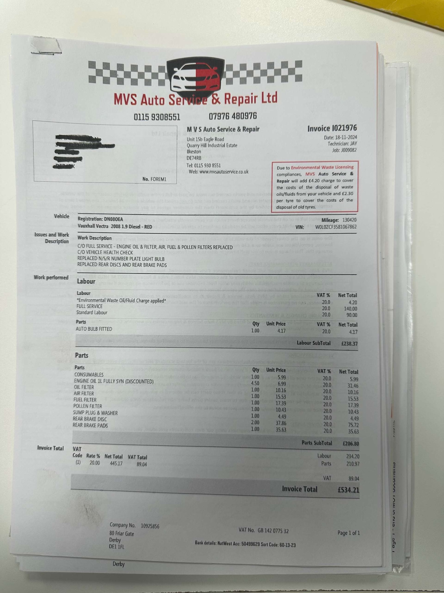 Used Vauxhall Vectra 2008 for sale - 76533564: Photo 45