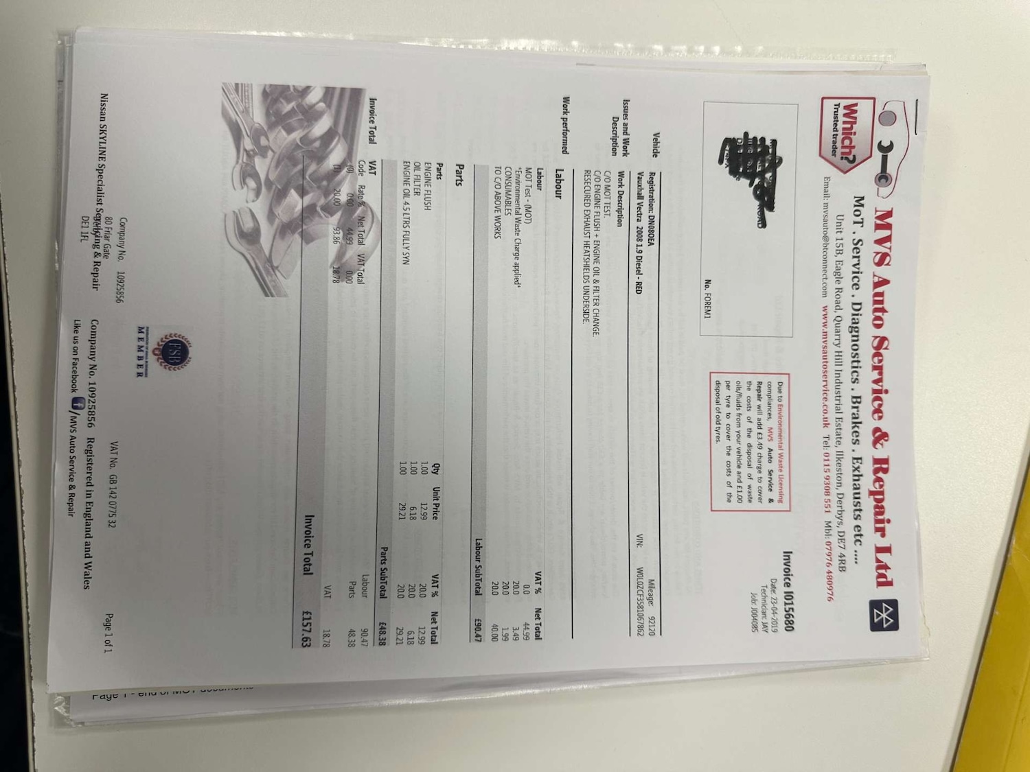 Used Vauxhall Vectra 2008 for sale - 76533564: Photo 60