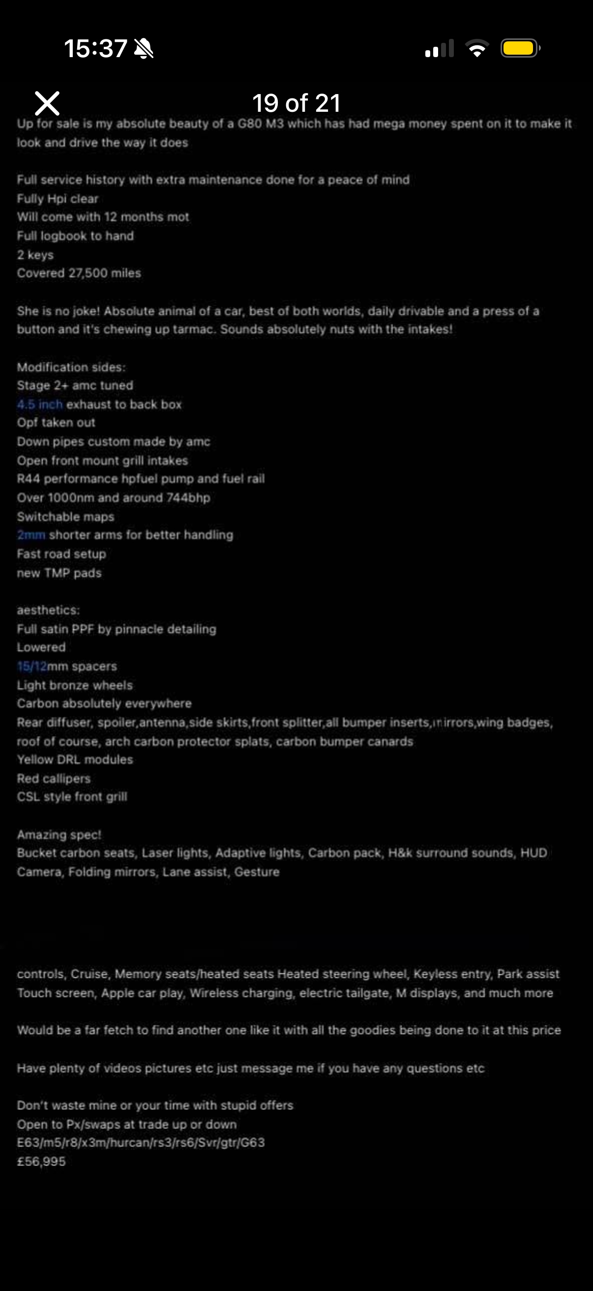 Used BMW M3 2021 for sale - 77368031: Photo 23