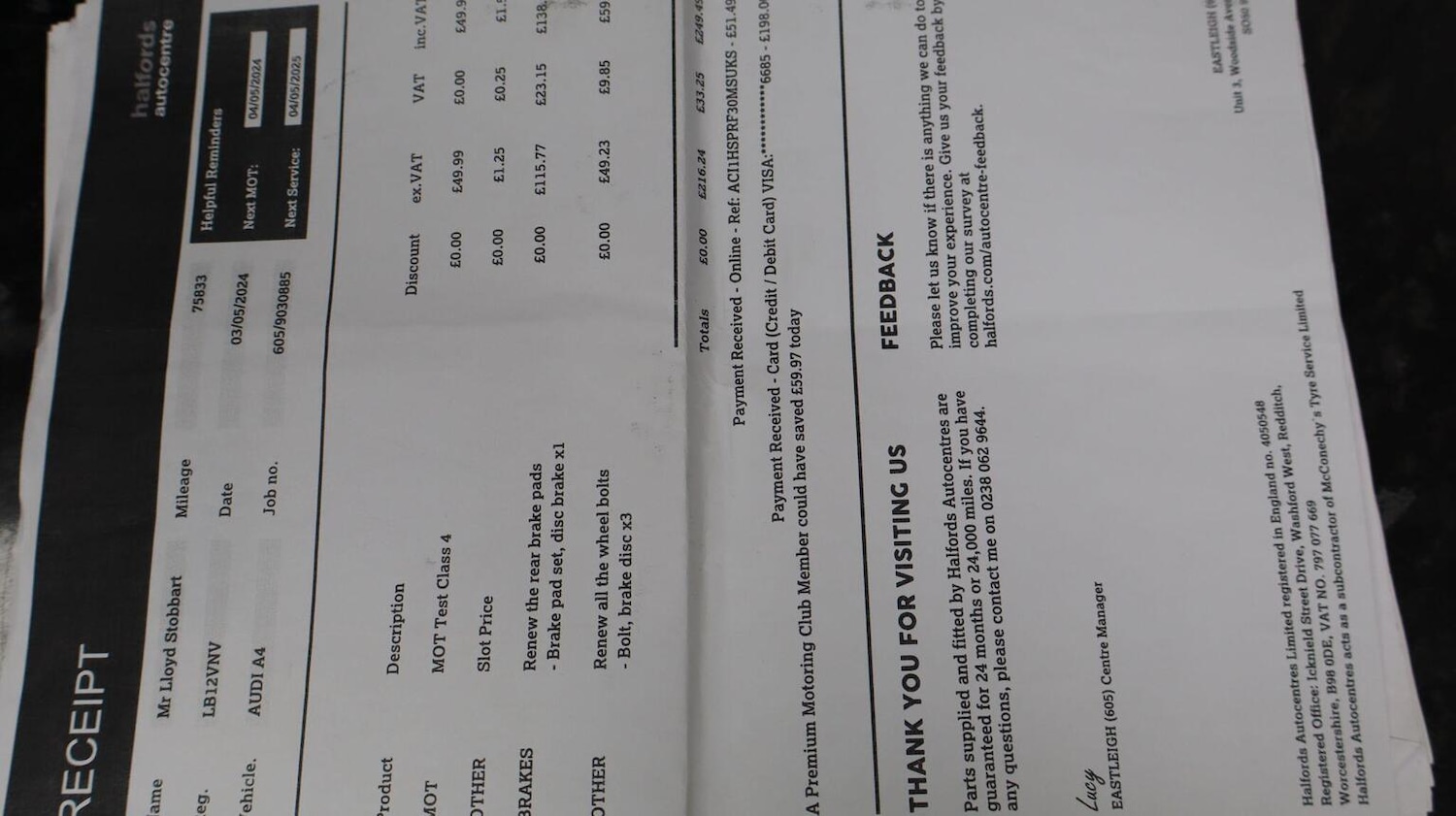 Used Audi A4 2012 for sale - 77478095: Photo 95