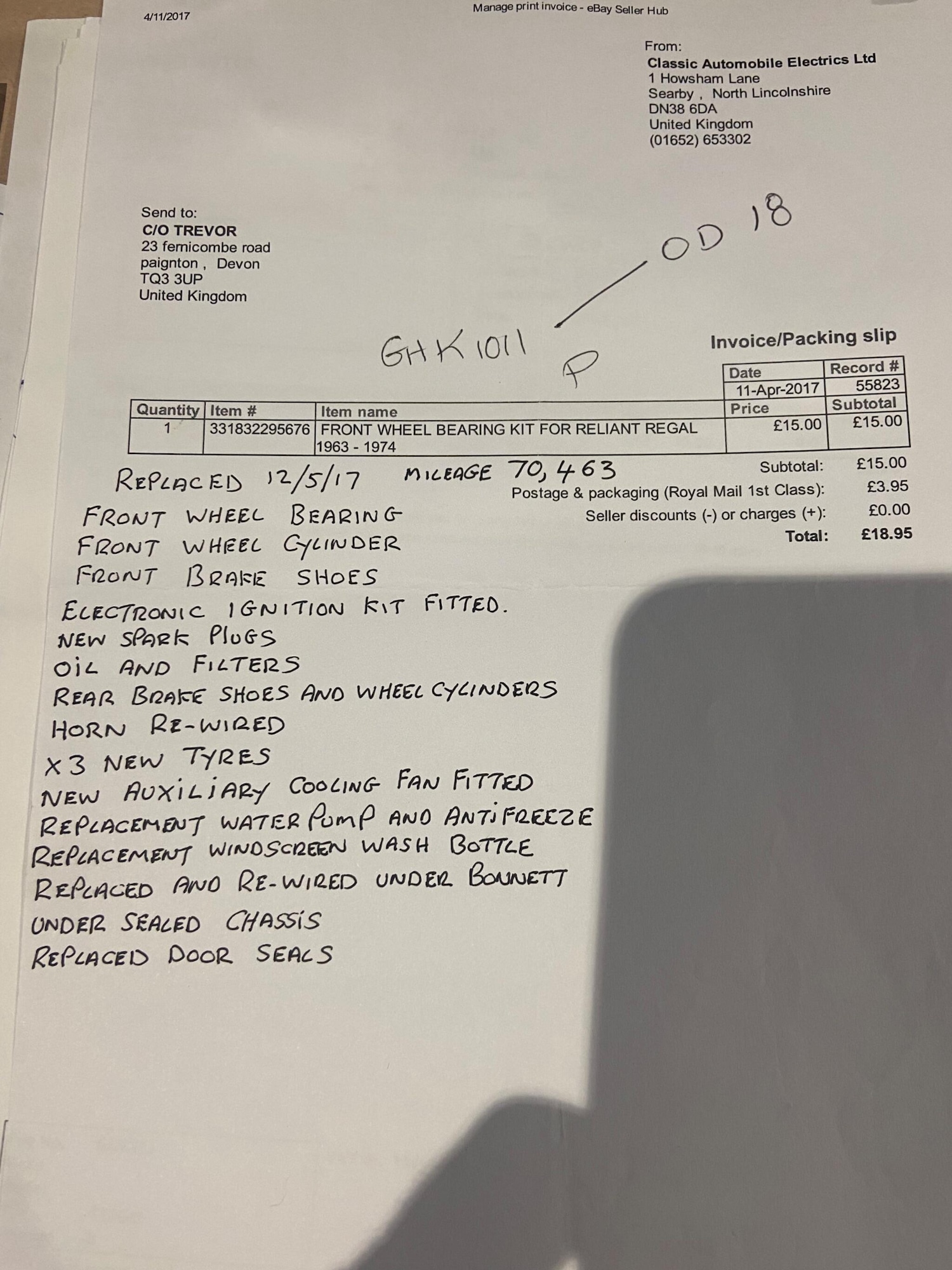 Used Reliant Regal 1971 for sale - 76440697: Photo 79