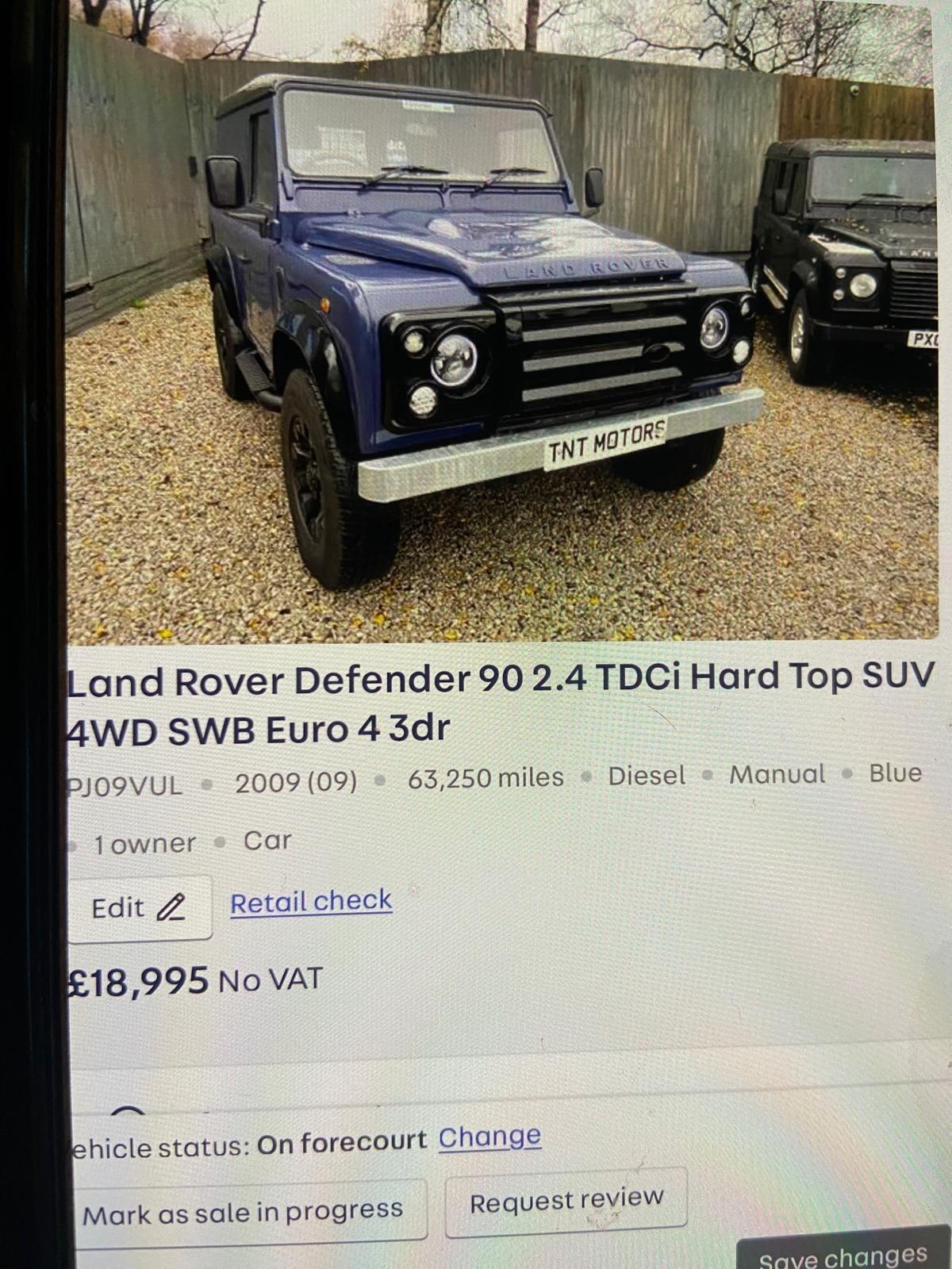 Used Land Rover Defender 90 2009 for sale - 76597285: Photo 59