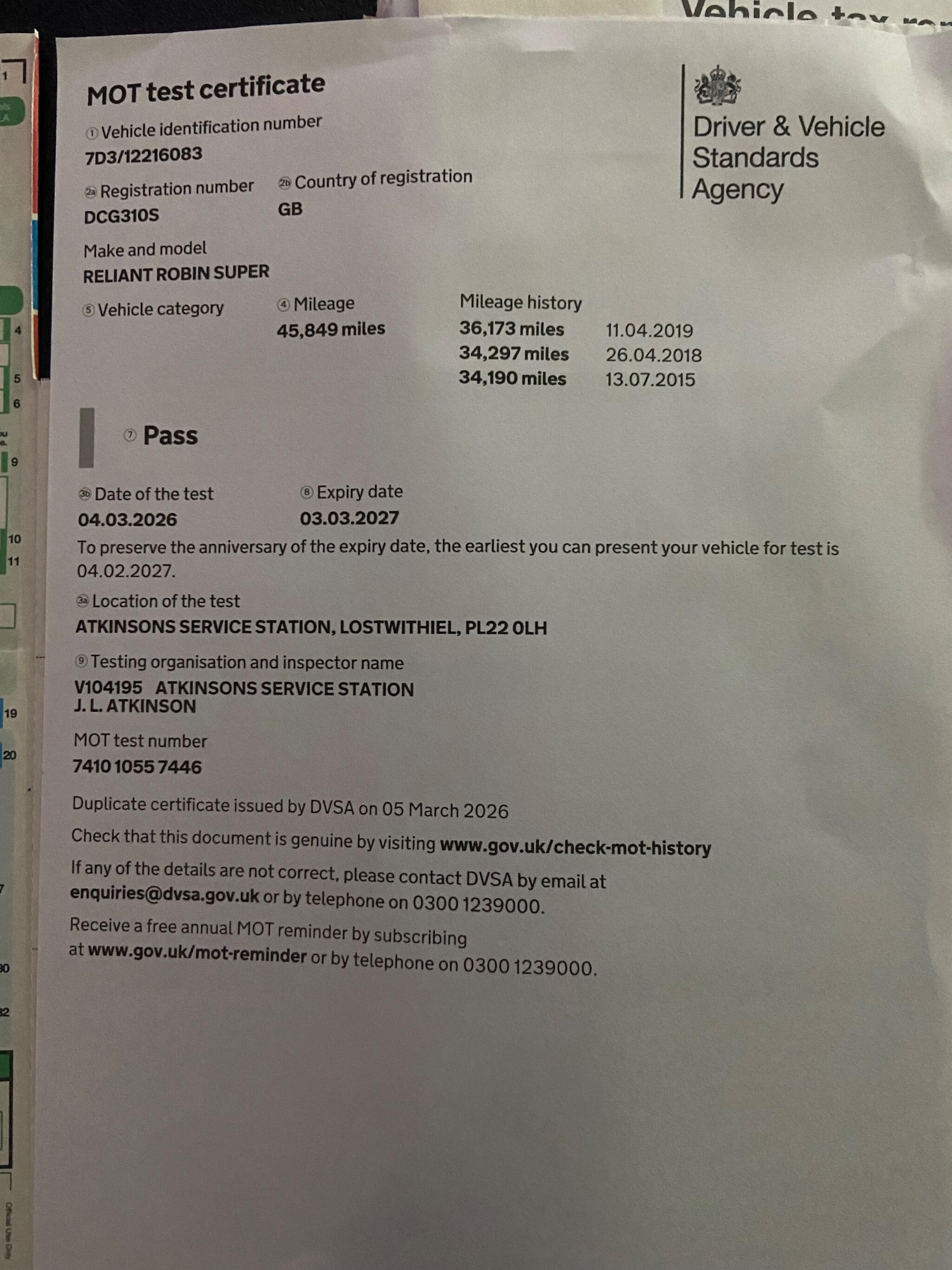 Used Reliant Regal 1977 for sale - 77793689: Photo 37