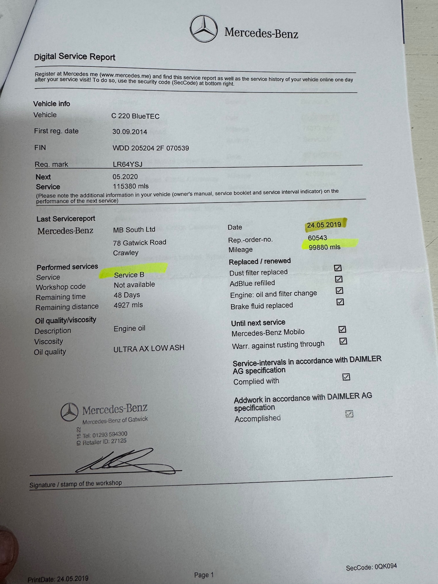 Used Mercedes-Benz C Class 2014 for sale - 78084660: Photo 66