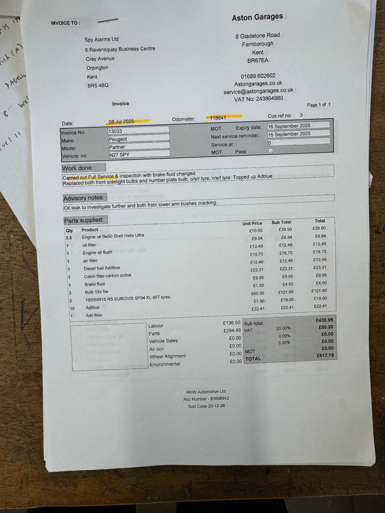 Used Peugeot Partner 2017 for sale - 76895648: Photo 11