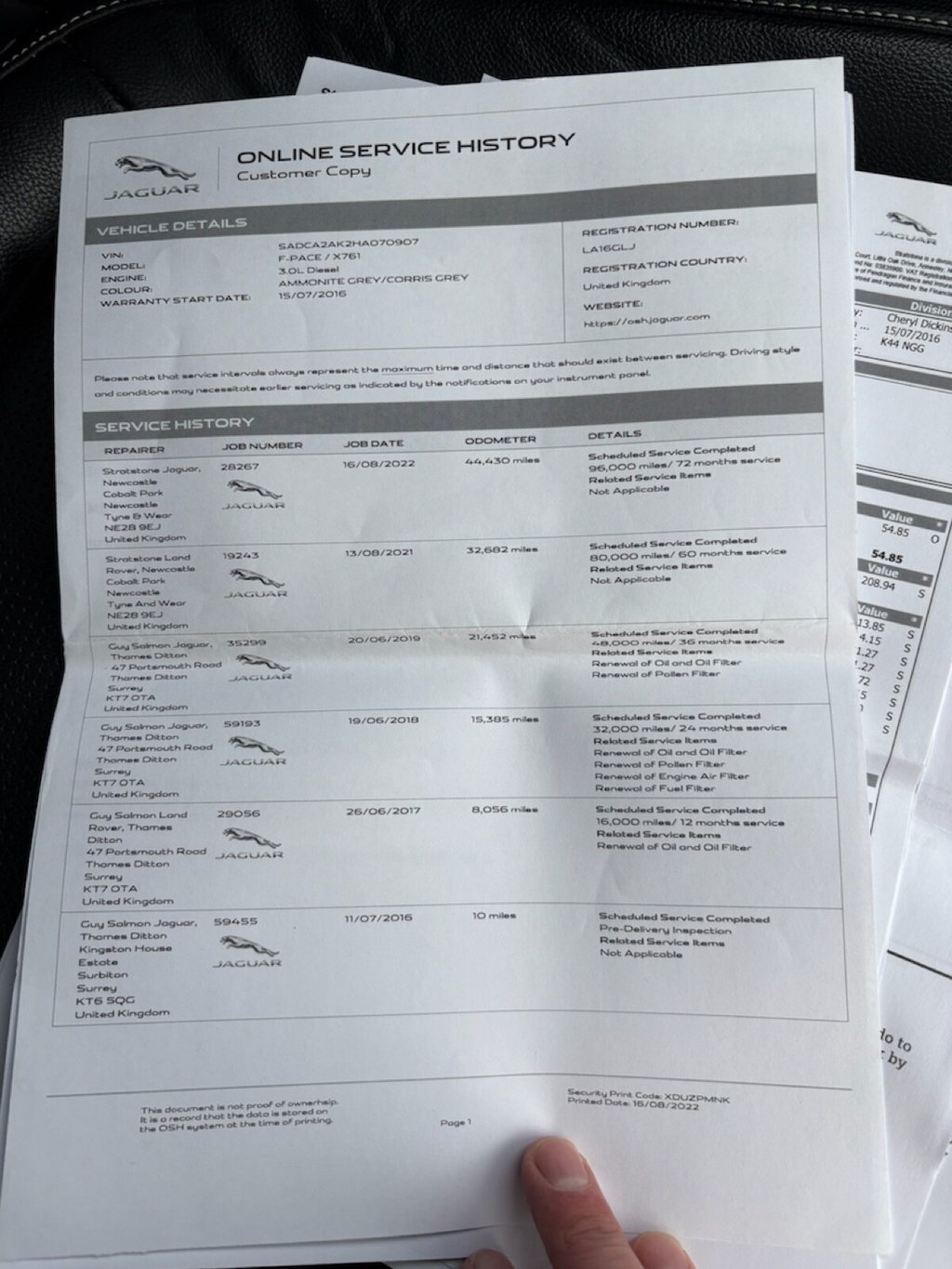 Used Jaguar F-Pace 2016 for sale - 78124191: Photo 39