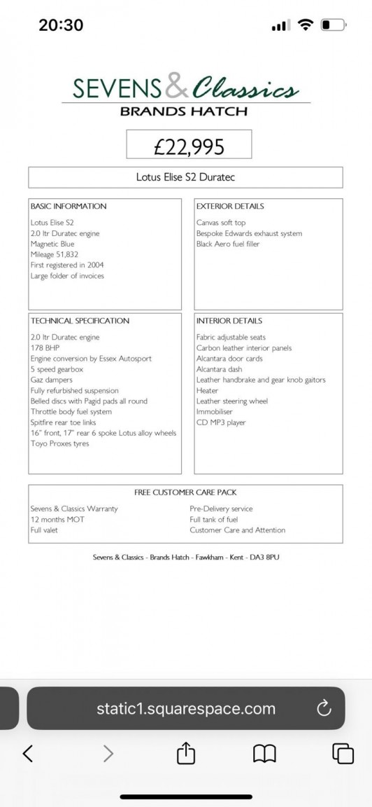 Used Lotus Elise 2004 for sale - 76579916: Photo 5