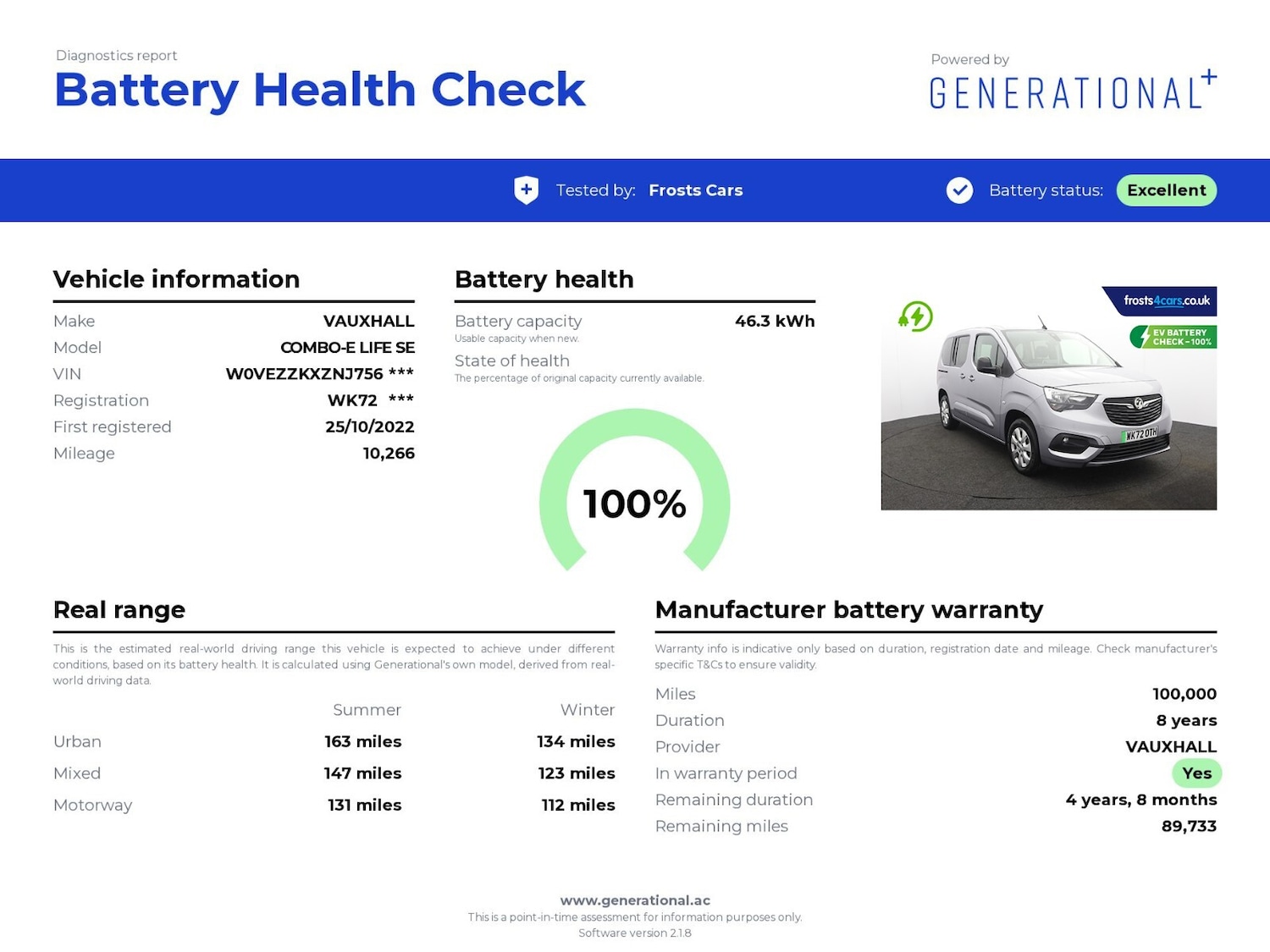 Used Vauxhall Combo Life 2022 for sale - 78165677: Photo 2