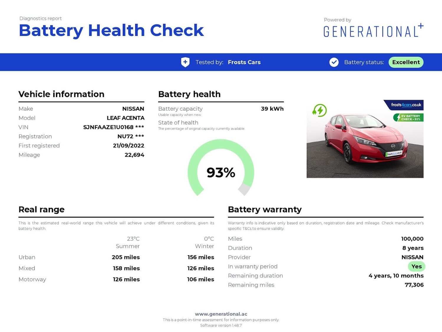 Used Nissan Leaf 2022 for sale - 77959878: Photo 2